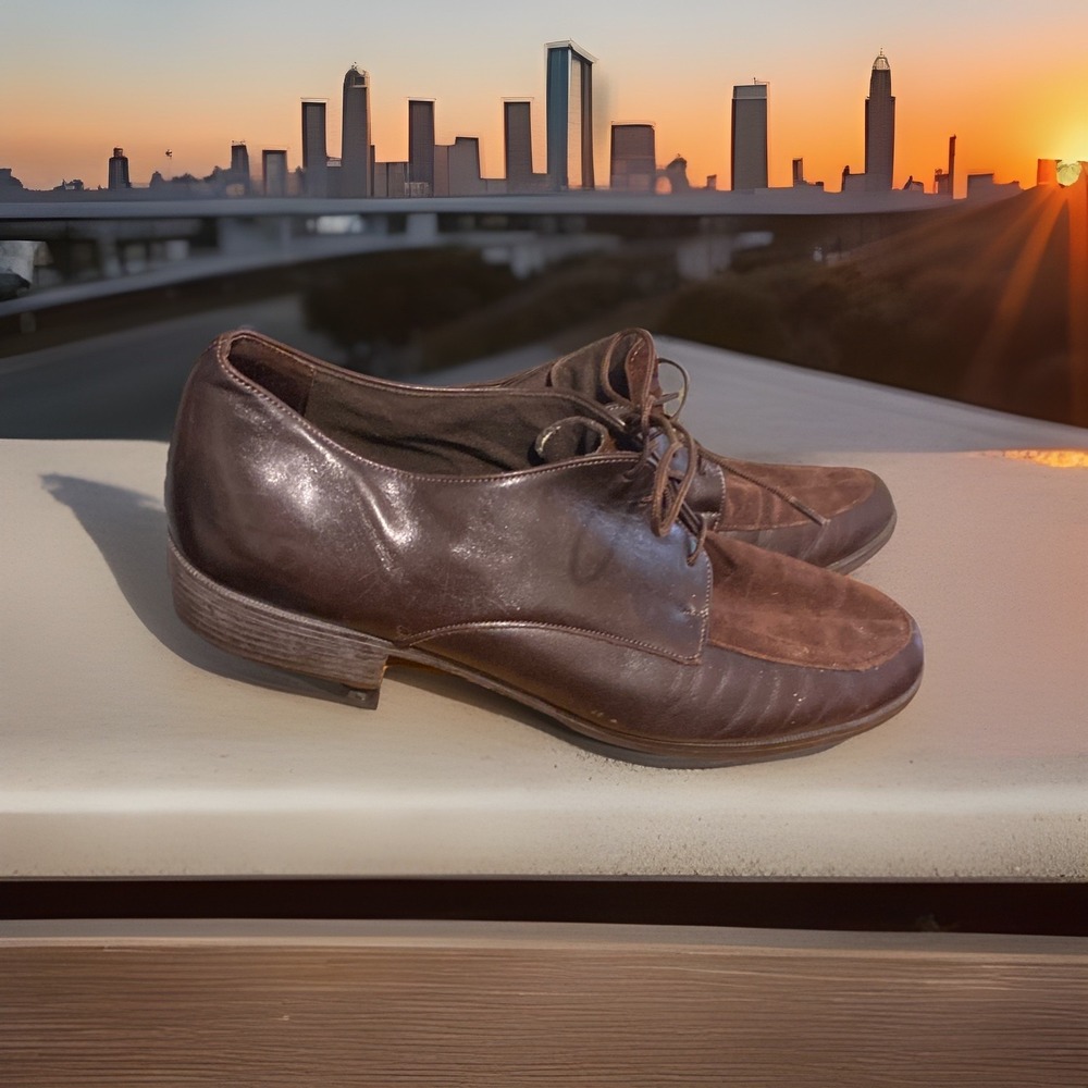 Munro American Sport Navy‎ Blue Leather Oxfords Dress Shoes Womens USA